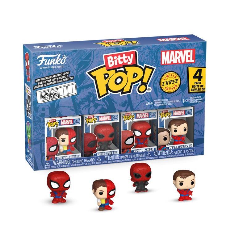 Chargez l&#39;image dans la visionneuse de la galerie, Funko Bitty POP!: Marvel - Spider-Man 4 Pack vinyl Figure
