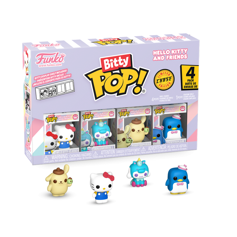 Chargez l&#39;image dans la visionneuse de la galerie, Funko Bitty POP!: Sanrio - Hello Kitty and Friends Characters 4-Pack Vinyl Figure
