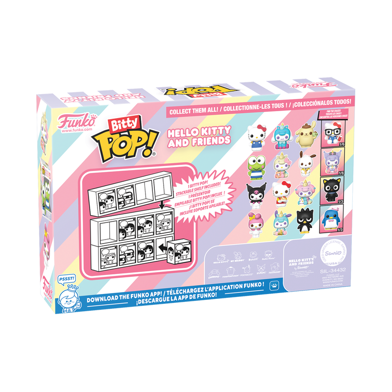 Chargez l&#39;image dans la visionneuse de la galerie, Funko Bitty POP!: Sanrio - Hello Kitty and Friends Characters 4-Pack Vinyl Figure
