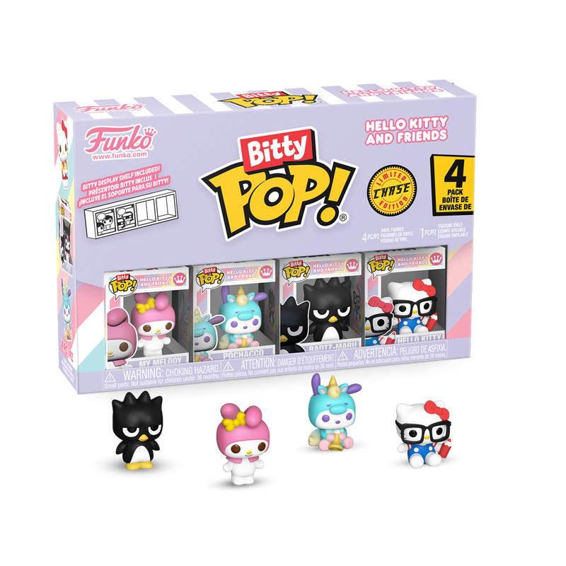 Chargez l&#39;image dans la visionneuse de la galerie, Funko Bitty POP!: Sanrio - Hello Kitty and Friends Characters 4-Pack Vinyl Figure
