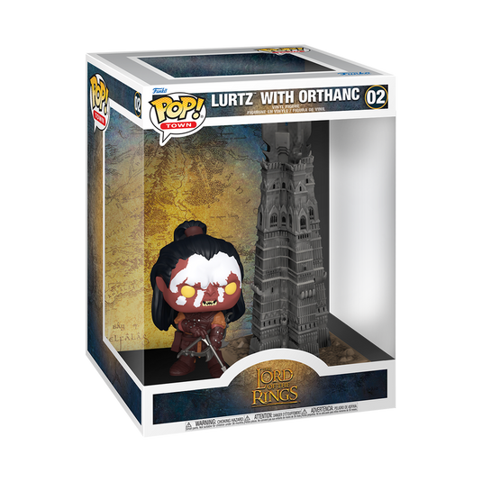 Funko POP! Town: The Lord of the Rings - Lurtz with Orthanc Vinyl Figures