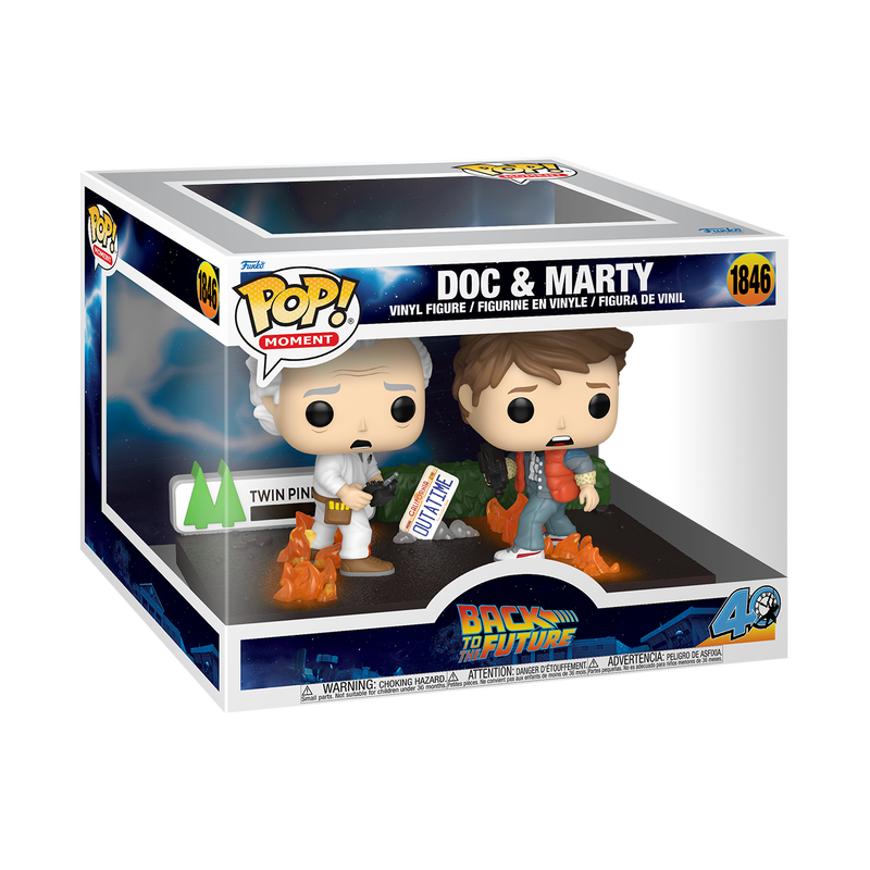 Cargue la imagen en el visor de la galería, Funko POP! Moments: Back to the Future - Doc &amp; Marty Vinyl Figure
