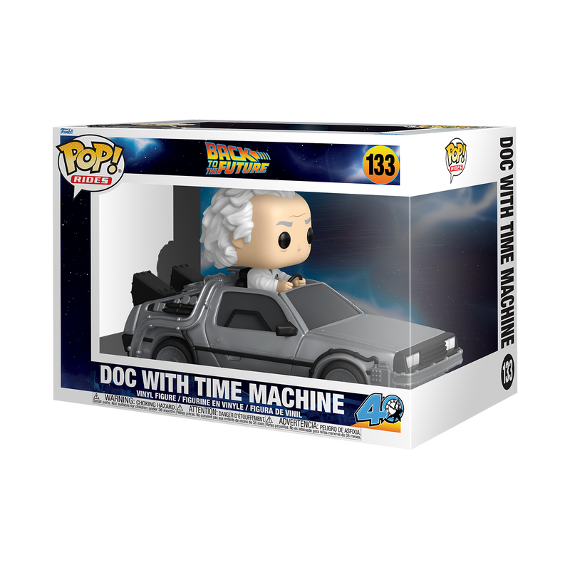 Chargez l&#39;image dans la visionneuse de la galerie, Funko POP! Rides Deluxe: Back to the Future - Doc with Time Machine Vinyl Figure
