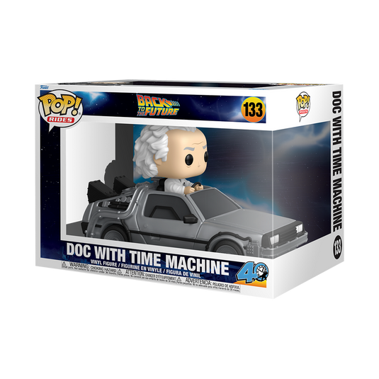 Funko POP! Rides Deluxe: Back to the Future - Doc with Time Machine Vinyl Figure