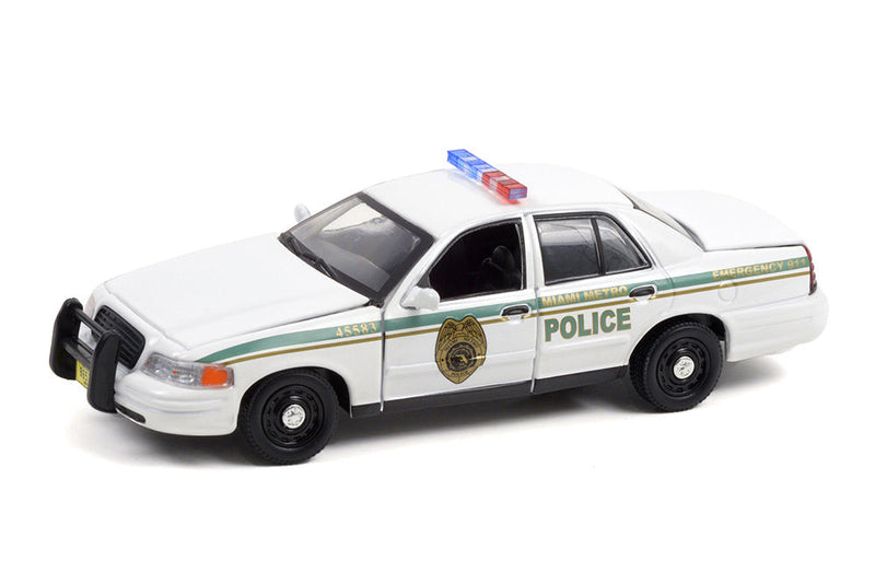 Chargez l&#39;image dans la visionneuse de la galerie, Hollywood Rides: Dexter - Ford Crown Victoria Police Interceptor 1:43 Scale Model Car
