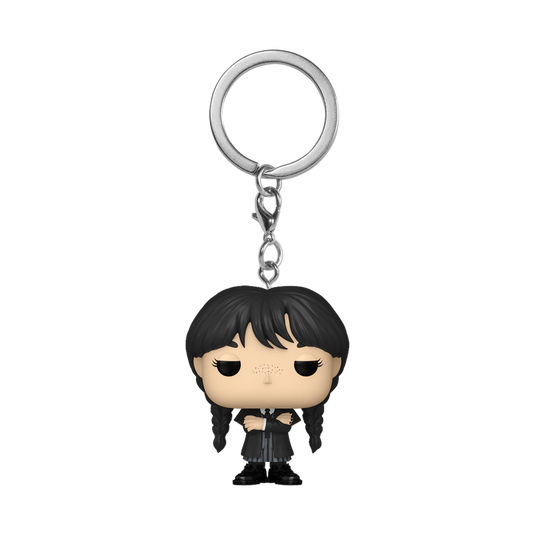 Funko Pop! Keychain: The Addams Family - Wednesday Addams (Black Coat) Vinyl Figure