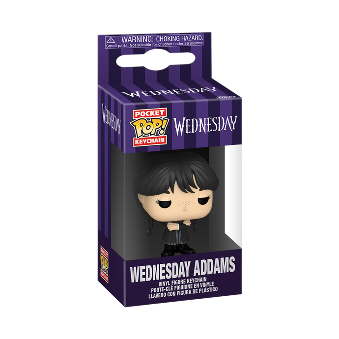 Funko Pop! Keychain: The Addams Family - Wednesday Addams (Black Coat) Vinyl Figure