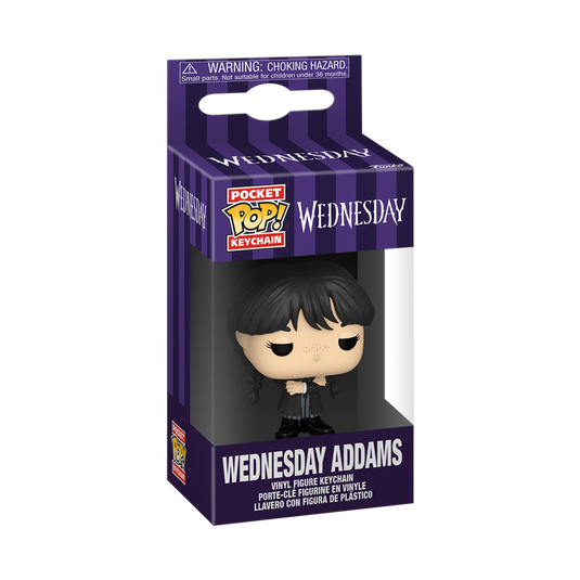 Funko Pop! Keychain: The Addams Family - Wednesday Addams (Black Coat) Vinyl Figure