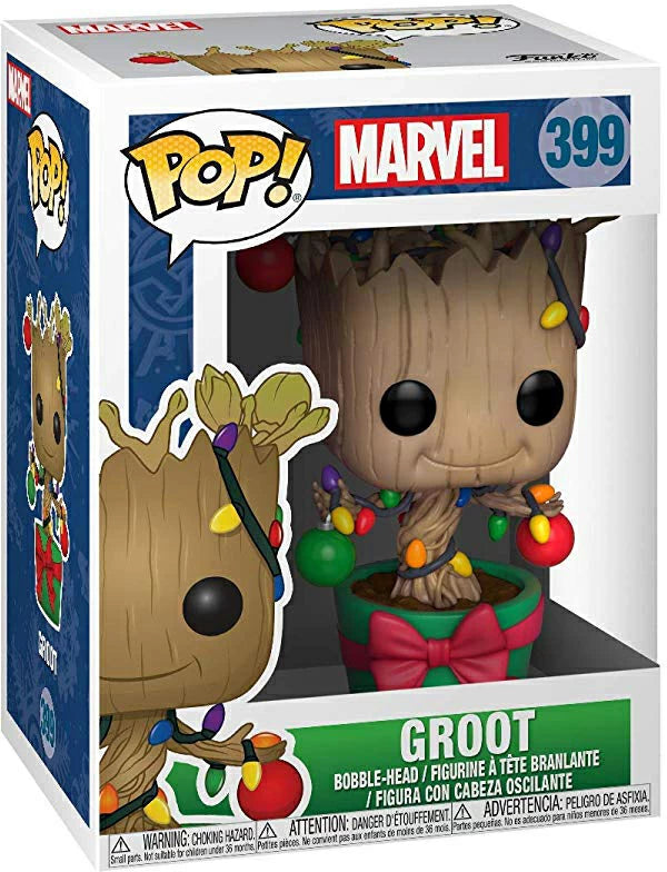 Cargue la imagen en el visor de la galería, ¡Funko POP! Marvel - Groot navideño con luces y adornos (brilla en la oscuridad) 
