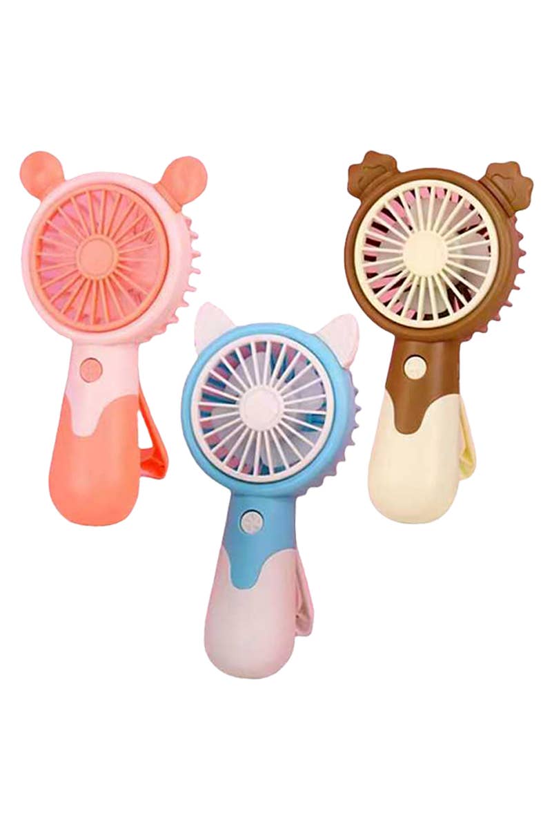 Cargue la imagen en el visor de la galería, Animal Ear Rechargeable Handheld Electric Fan
