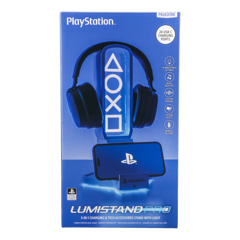 Load image into Gallery viewer, Paladone PlayStation Desk Headphone Stand With Light
