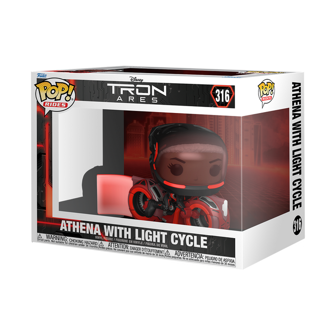 Funko POP Ride! Disney Tron Ares - Athena with Light Cycle Vinyl Figure