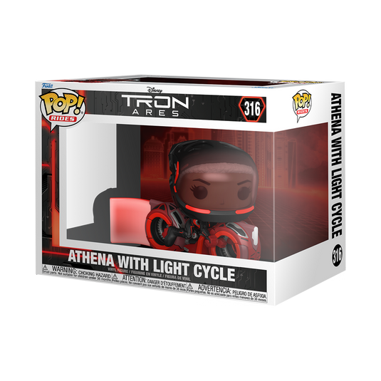 Funko POP Ride! Disney Tron Ares - Athena with Light Cycle Vinyl Figure