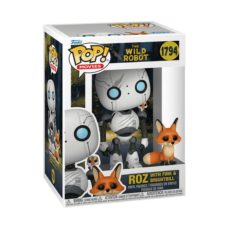 Load image into Gallery viewer, Funko Pop &amp; Buddy! Movies The Wild Robot - Roz with Fink &amp; Brightbill Vinyl Figure
