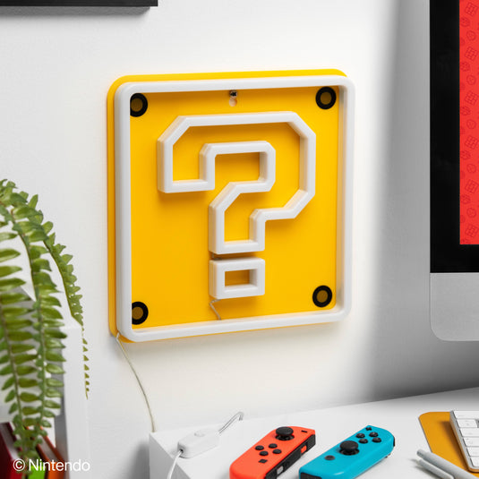 Paladone Super Mario - Question Block Wall Mountable LED Neon Light
