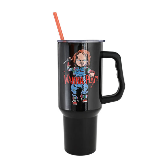 Chucky Wanna Play 40oz Stainless Steel Tumbler w Handle