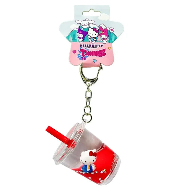 Hello Kitty - Tsunameez Boba Tea Water Keychain