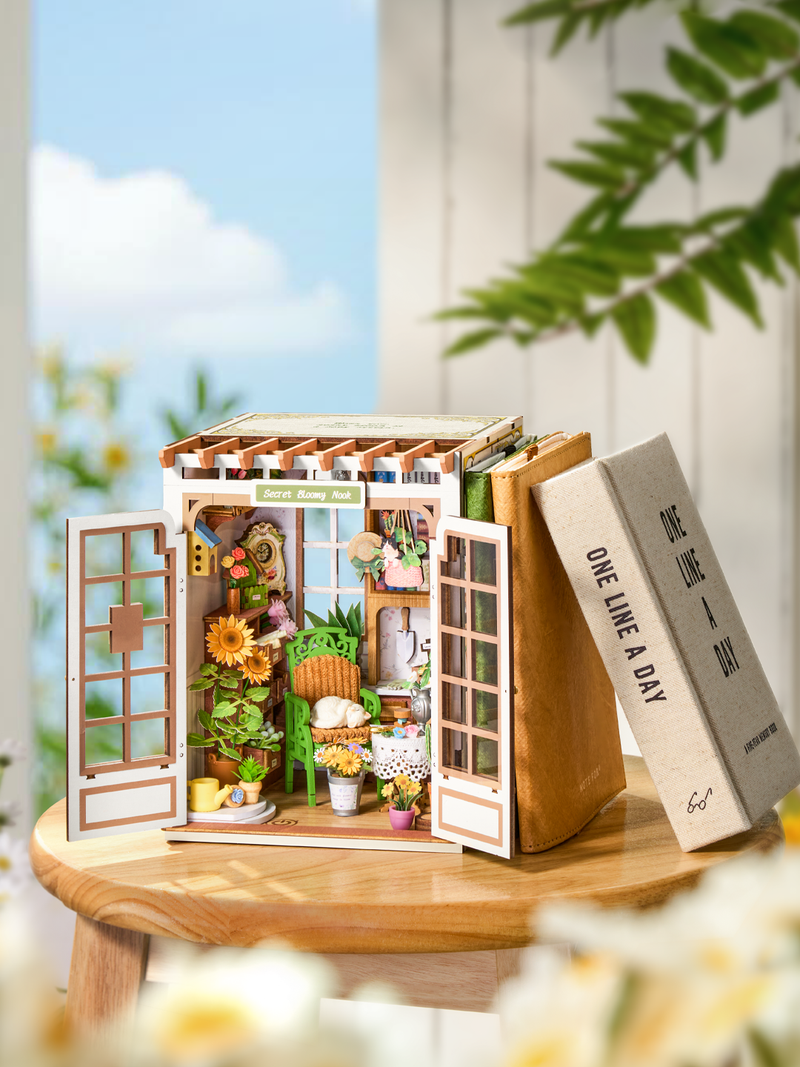 Load image into Gallery viewer, Robotime Rolife - Secret Bloomy Nook DIY Book Nook Shelf Insert
