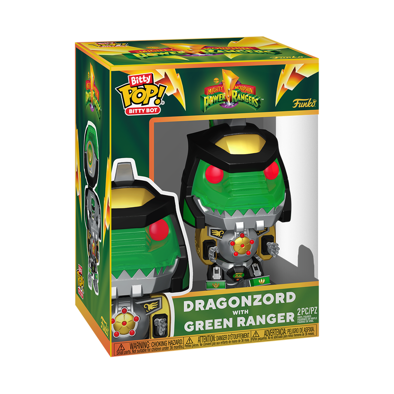 Chargez l&#39;image dans la visionneuse de la galerie, Funko Bitty POP! Bitty Bot: Power Rangers - Dragonzord with Green Ranger Vinyl Figure
