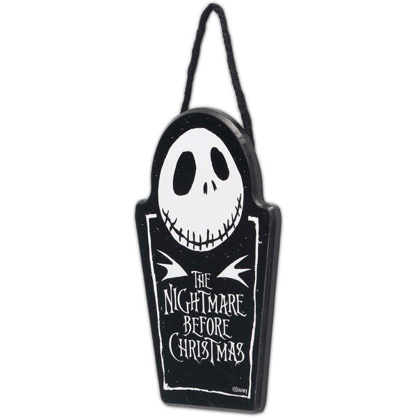 Chargez l&#39;image dans la visionneuse de la galerie, Open Road Brands The Nightmare Before Christmas Jack Skellington Hanging Wood Wall Decor
