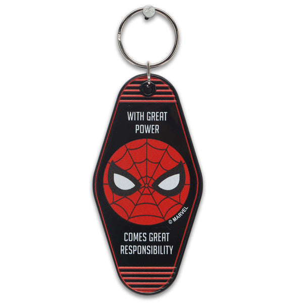 Marvel Spider-Man Great Power Great Responsibility Keychain