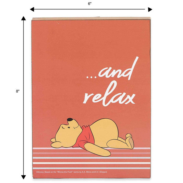 Chargez l&#39;image dans la visionneuse de la galerie, Open Road Brands Disney: Winnie the Pooh - Relax Striped Wood Wall Decor
