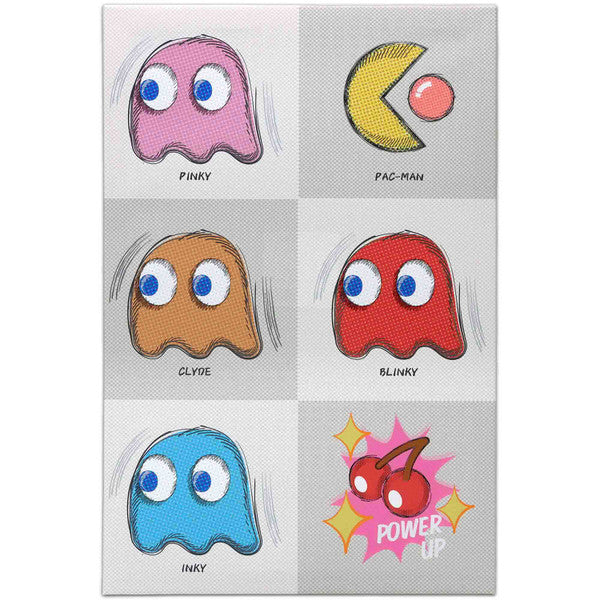 Pac-Man - Bandai Namco Pac-Man Character Collage Canvas Wall Decor
