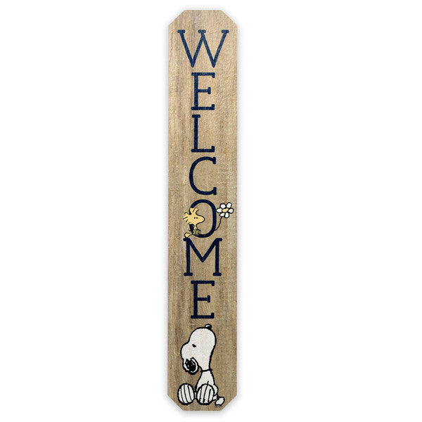 Peanuts Snoopy & Woodstock Welcome Vertical Porch Leaner Wood Wall Decor