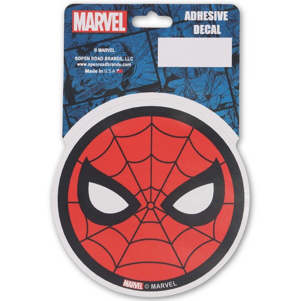 Cargue la imagen en el visor de la galería, Open Road Brands: Marvel Spider-Man Face Round Adhesive Decal
