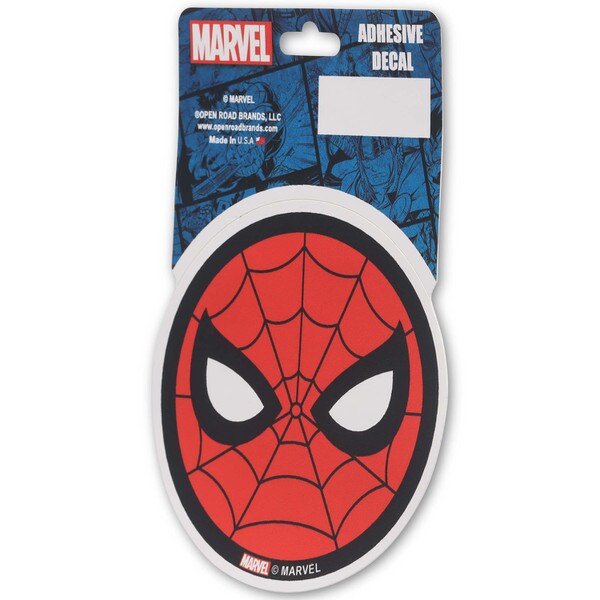 Cargue la imagen en el visor de la galería, Open Road Brands: Marvel Spider-Man Face Round Adhesive Decal
