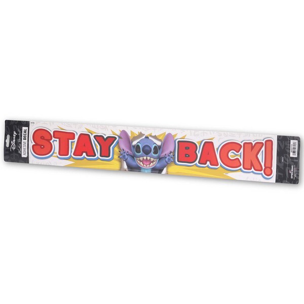 Chargez l&#39;image dans la visionneuse de la galerie, Open Road Brands: Disney Stitch Stay Back Long Landscape Adhesive Decal
