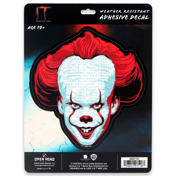 Cargue la imagen en el visor de la galería, Open Road Brands: Warner Bros. IT Pennywise Adhesive Decal
