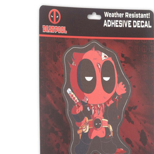 Open Road Brands: Marvel Deadpool Cartoon Adhesive Decal