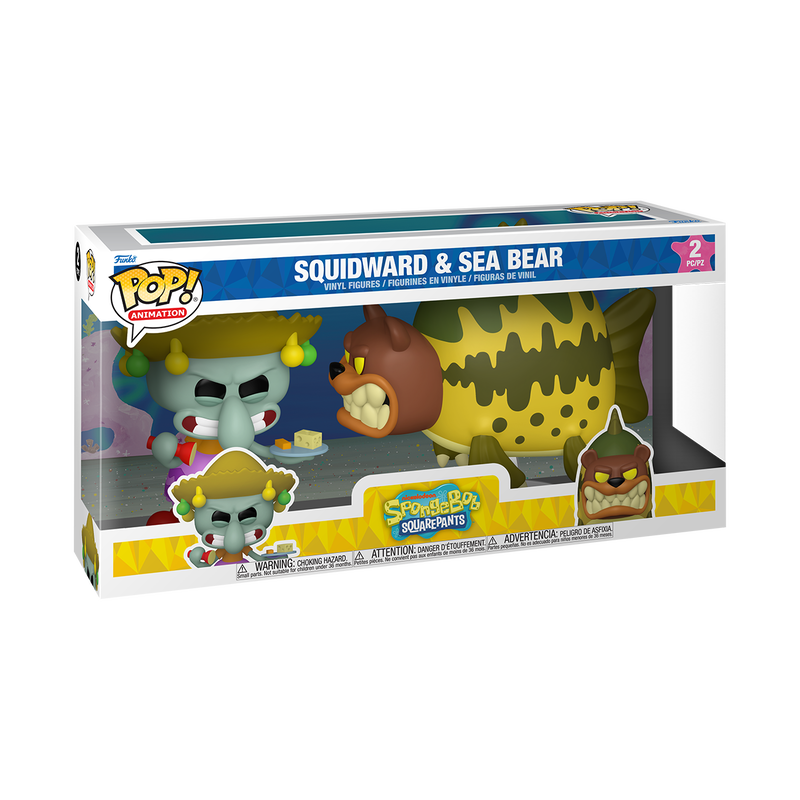 Load image into Gallery viewer, Funko Pop! Animation Nickelodeon SpongeBob Squarepants - Squidward &amp; Sea Bear 2-Pack Vinyl Figure
