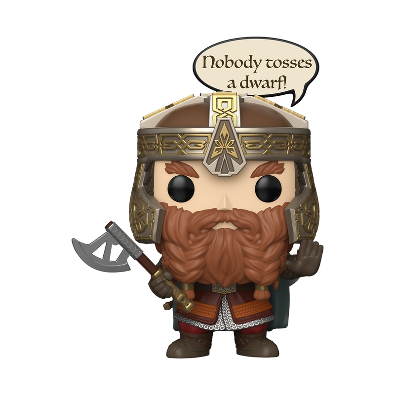 Cargue la imagen en el visor de la galería, Funko POP! Movies: The Lord of the Rings - Gimli Nobody Tosses a Dwarf Vinyl Figure
