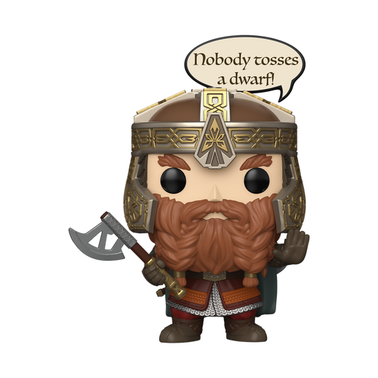 Funko POP! Movies: The Lord of the Rings - Gimli Nobody Tosses a Dwarf Vinyl Figure