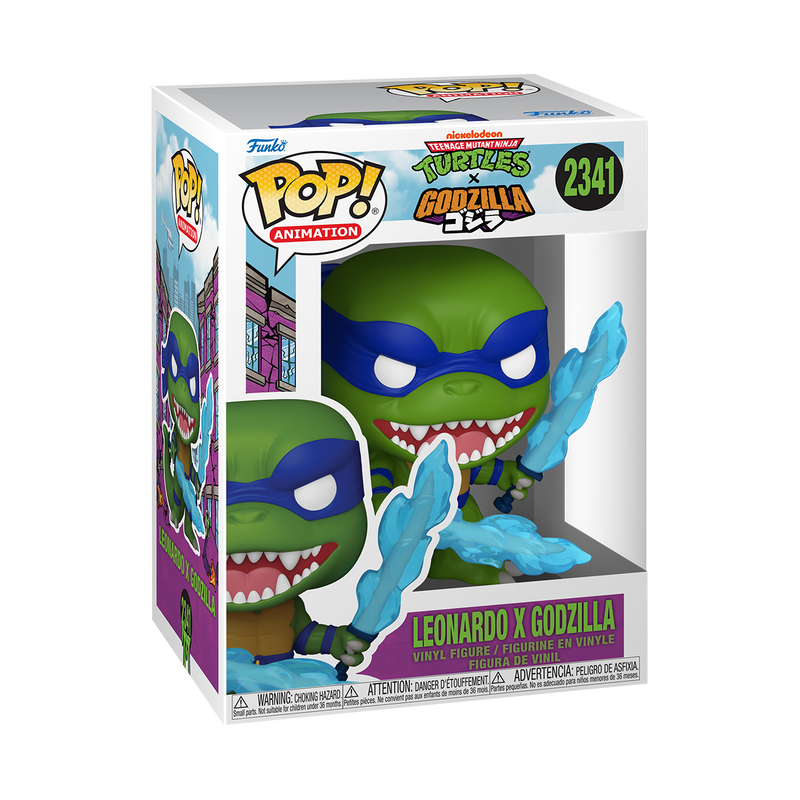 Chargez l'image dans la visionneuse de la galerie, Funko POP Animation: Teenage Mutant Ninja Turtles - Leonardo x Godzilla Vinyl Figure
