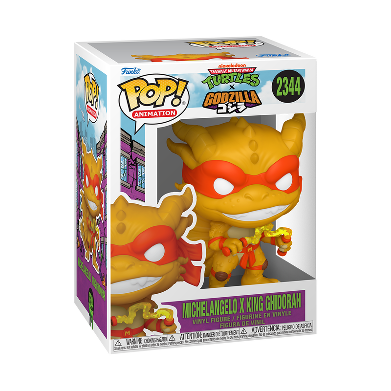 Chargez l'image dans la visionneuse de la galerie, Funko POP Animation: Teenage Mutant Ninja Turtles - Michelangelo x King Ghidorah Vinyl Figure
