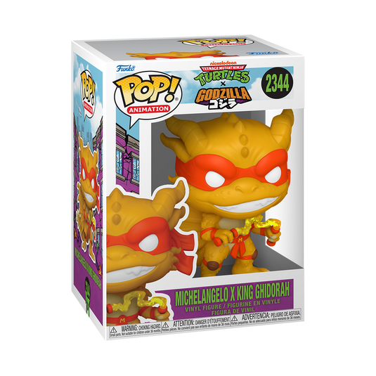 Funko POP Animation: Teenage Mutant Ninja Turtles - Michelangelo x King Ghidorah Vinyl Figure
