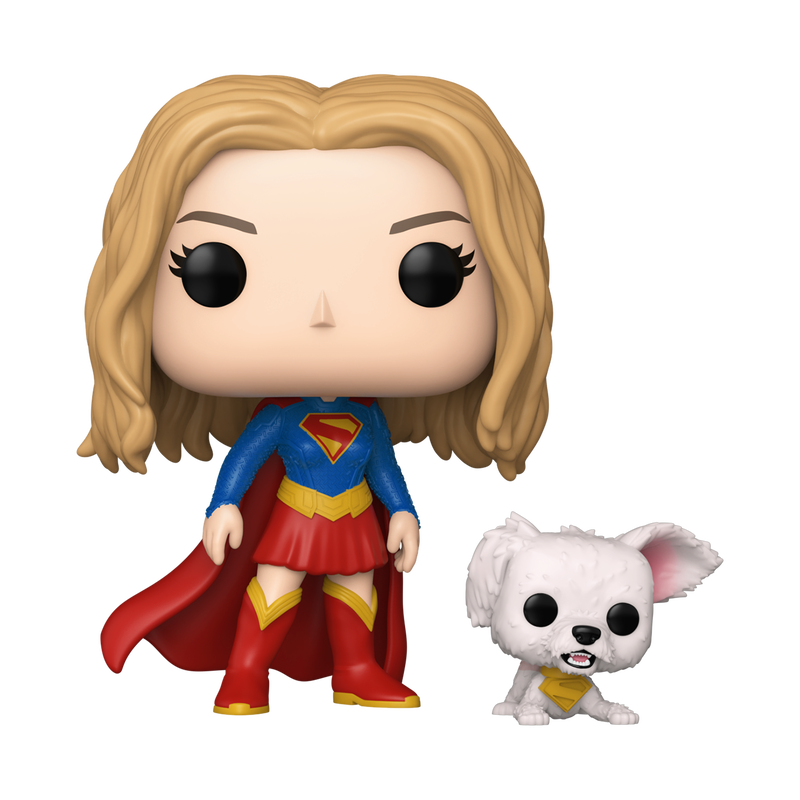 Cargue la imagen en el visor de la galería, Funko POP! &amp; Buddy: DC Comics - Supergirl with Puppy Krypto Vinyl Figure
