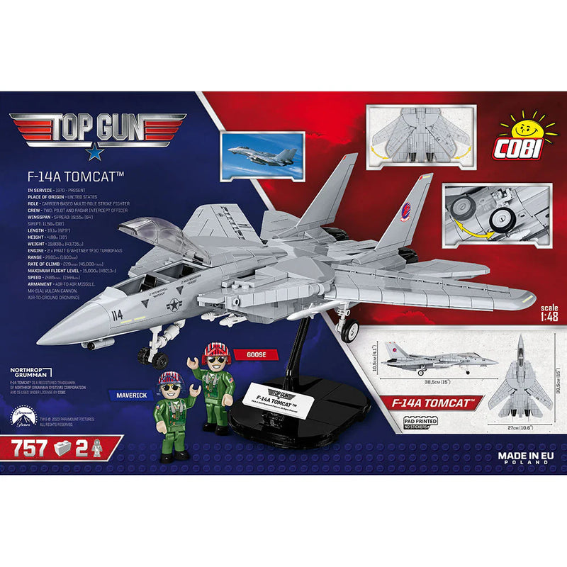 Load image into Gallery viewer, Cobi Armed Forces Top Gun - F-14A Tomcat Fighter Brick Toy
