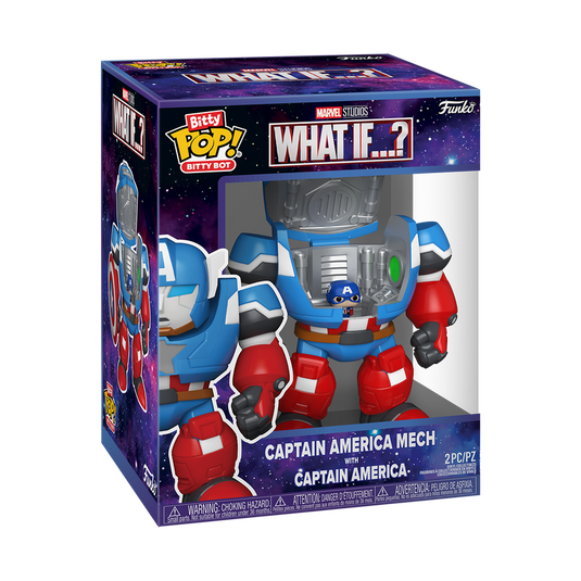 Funko Bitty POP! Bitty Bot: Marvel - Captain America Mech with Captain America Vinyl Figure