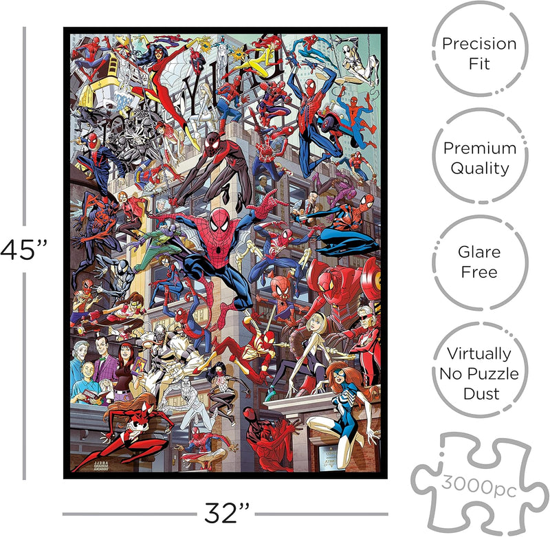 Load image into Gallery viewer, Marvel Comics: Spider Man Heroes -  3000 Piece Jigsaw Puzzle
