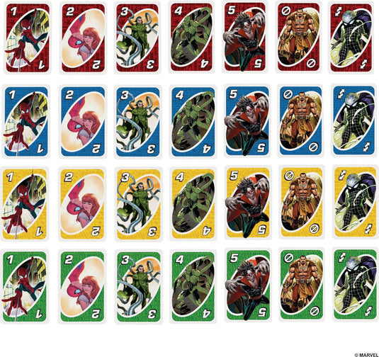 UPD Mattel Marvel Spiderman - Uno Playing Cards