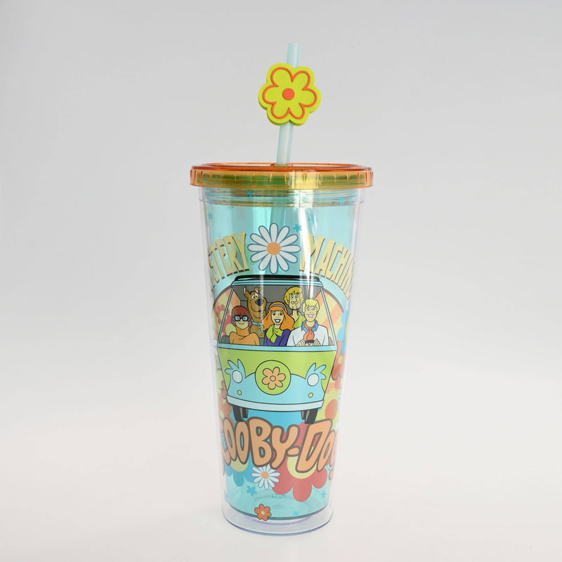 Load image into Gallery viewer, Scooby Doo Mystery Machine Flowers 24oz Plastic Cold Cup
