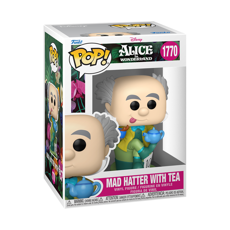 Load image into Gallery viewer, Funko POP! Disney: Alice in Wonderland 70th - Mad Hatter with Tea Vinyl Figure

