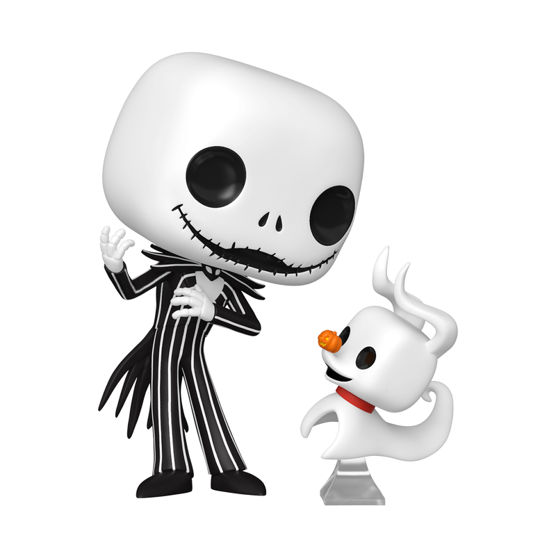 Cargue la imagen en el visor de la galería, Funko POP! &amp; Buddy Disney: The Nightmare Before Christmas - Jack Skellington With Zero Vinyl Figure
