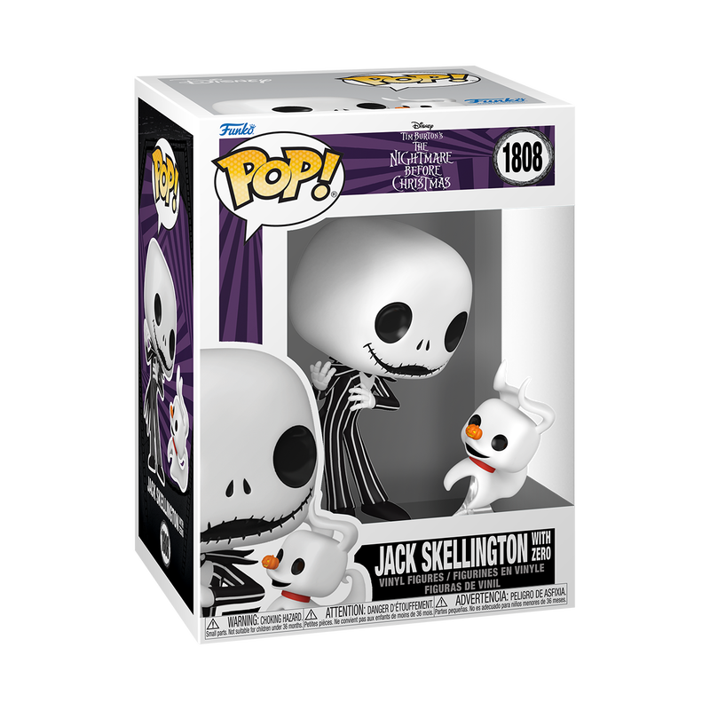 Cargue la imagen en el visor de la galería, Funko POP! &amp; Buddy Disney: The Nightmare Before Christmas - Jack Skellington With Zero Vinyl Figure
