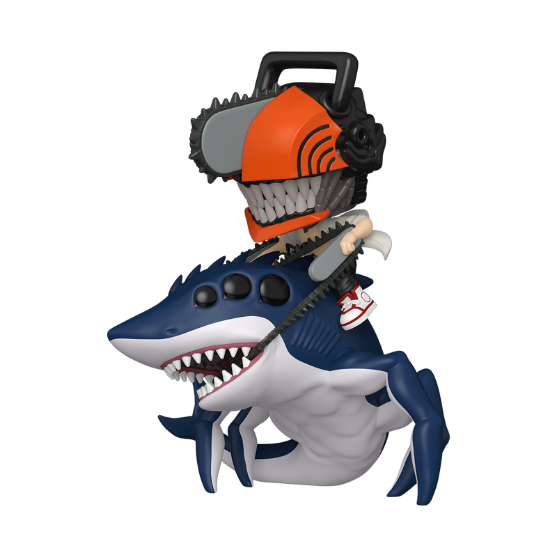 Load image into Gallery viewer, Funko POP! Ride Deluxe Animation: Chainsaw Man - Chainsaw Man &amp; Beam Vinyl Figure
