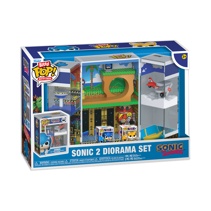 Cargue la imagen en el visor de la galería, Funko Bitty POP!: Bitty Box Sonic The Hedgehog - Sonic 2 Diorama Set Vinyl Figure
